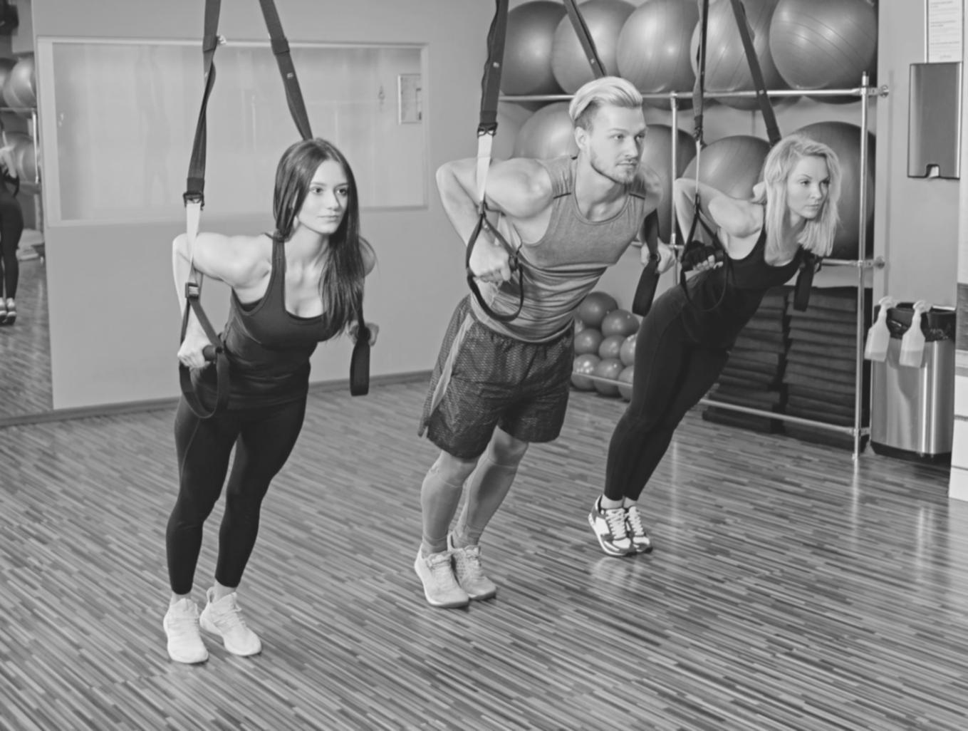 Gymnastics competition training session